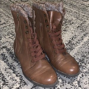 Brown Combat Boots